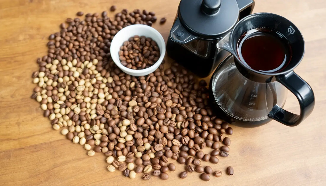 Best home coffee brewing techniques with assorted coffee beans and brewing equipment