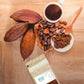 Caffeeegy.Co authentic cocoa flavors powder with cocoa pods and drink