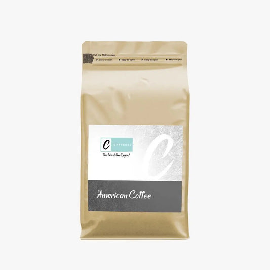 Caffeeegy.Co freshly roasted American coffee in a resealable kraft bag for optimal freshness