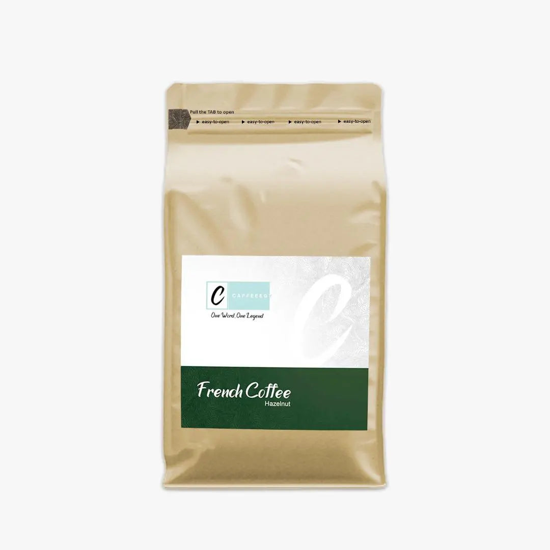 Caffeeegy.Co hazelnut french coffee blend, medium roast, 12-ounce bag