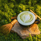 Caffeeegy.Co premium matcha latte powder in a latte with heart design