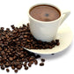 Caffeeegy.Co freshly roasted Turkish coffee beans with rich flavor, served in a white cup